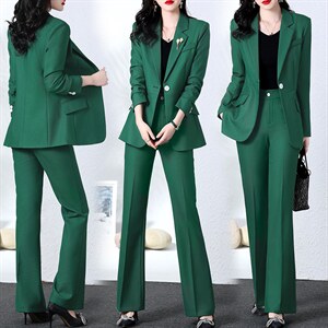西装外套女2025春装新款高端职业气质女神范两件套工作服西服套装图片