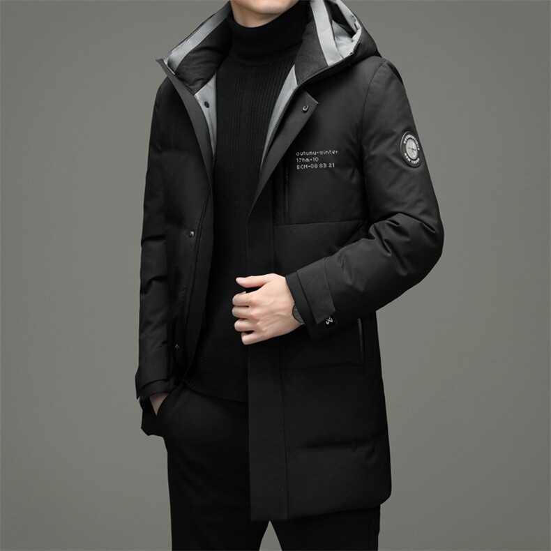BZY2297钱塘2020-2秋冬中年男士中长款连帽保暖羽绒服外套P280,男装羽绒服,钱塘207-2