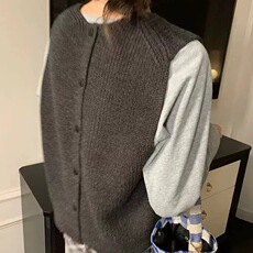 秋冬新款高端百搭显瘦V领马甲针织衫时尚气质女装毛衣外套，女装针织衫/毛衣，圣旺供货