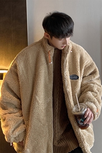 1港风外景冬季宽松百搭羊羔毛大码M-5XL棉衣男外套8727P105控149图片