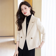 2025秋装新款气质百搭小个子短款羊毛呢西装外套女，女装短外套，苗苗