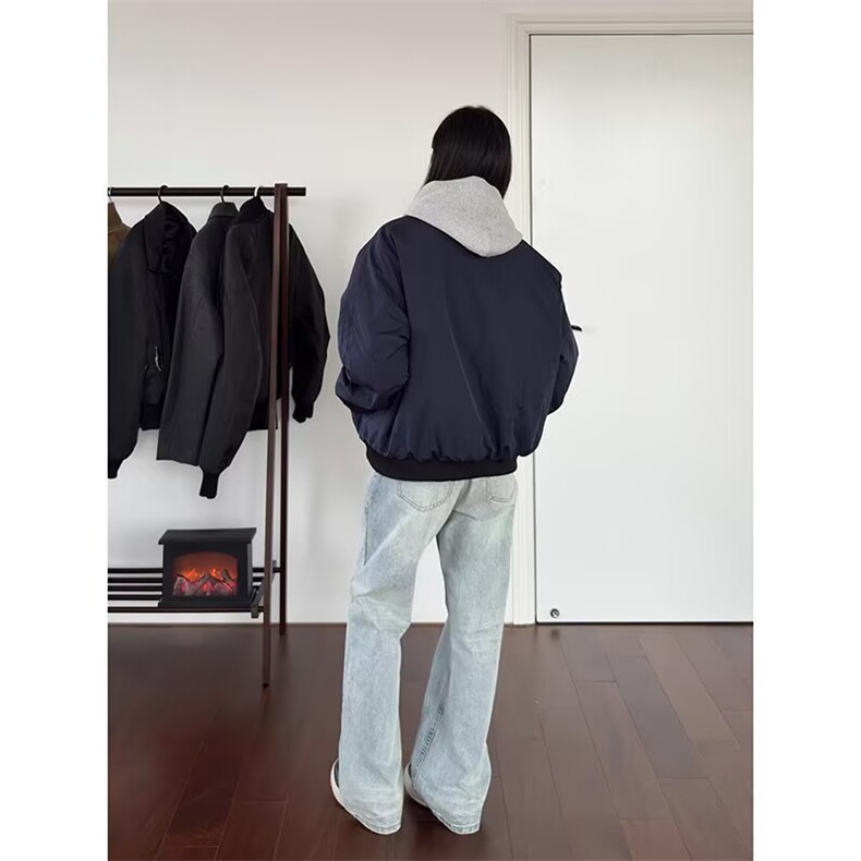 【档口大货】DW504-批55美式Cleanfit翻领宽松飞行员夹克男女同款,男装夹克,星座603-2
