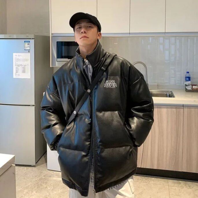 1506-1/MB1991/P82加厚皮棉衣男潮牌情侣立领宽松面包服百搭外套,男装棉衣,星座1506-1