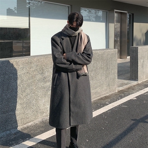 冬季毛呢大衣男士韩版中长款风衣大码呢子外套西装F1251特P95