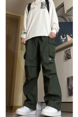8XL-M刺绣冲锋裤男款大码春秋户外机能登山裤直筒阔腿裤KZ020P50，男装休闲裤，电商B312