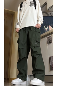 8XL-M刺绣冲锋裤男款大码春秋户外机能登山裤直筒阔腿裤KZ020P50图片