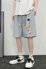 HD74165-P22华夫格短裤男大码宽松五分裤男直筒中裤，男装休闲裤，电商A040