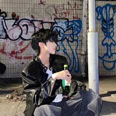 D3360-P85新款机车夹克男春秋炸街百搭垫肩pu皮衣外套-网图现货，男装夹克，星座603-2