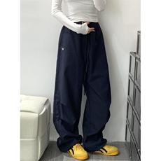 美式高街加绒工装裤女秋冬高腰阔腿休闲慵懒松弛感运动裤KB399，男装休闲裤，星座1116A（原606A-3）