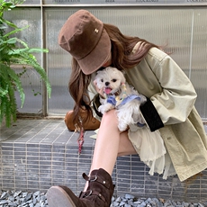 韩系复古工装外套女秋季2025新款宽松百搭超好看中长款夹克上衣潮，女装短外套，2C326