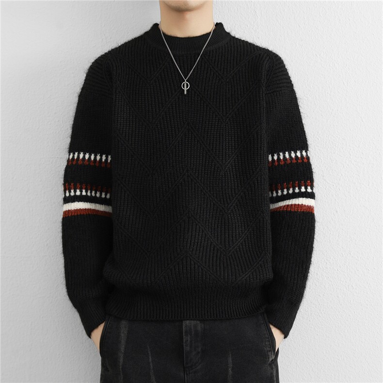 潮流秋冬宽松青年时尚针织外套复古毛衣男士TK6021-P60,男装针织衫/毛衣,星座1105-3