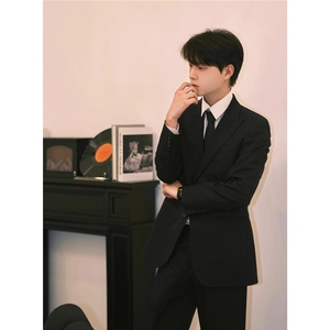 西装套装男秋冬商务正装韩版修身上班工作服新郎结婚西服礼服上衣图片