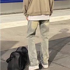 长裤春季青春流行男新款宽松直筒中腰潮牛仔裤潮流气质时尚NZ749，男装牛仔裤，星座208-5