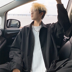 ！2025春季新款男士纯色长袖衬衣简约白衬衫CS06特P35，男装衬衫，电商B220