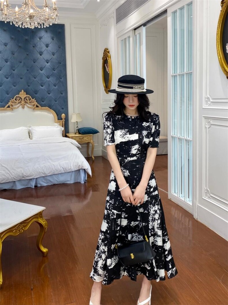 YCJ雪纺缎面斜纹连衣裙，女装连衣裙，YCJ