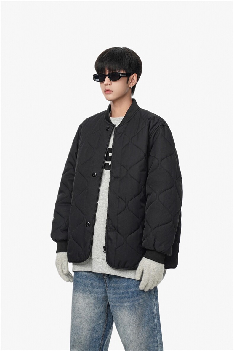 1506/M6081/P80冬季情侣棉衣薄款立领棉服男葫芦格棉袄外套,男装棉衣,星座1506
