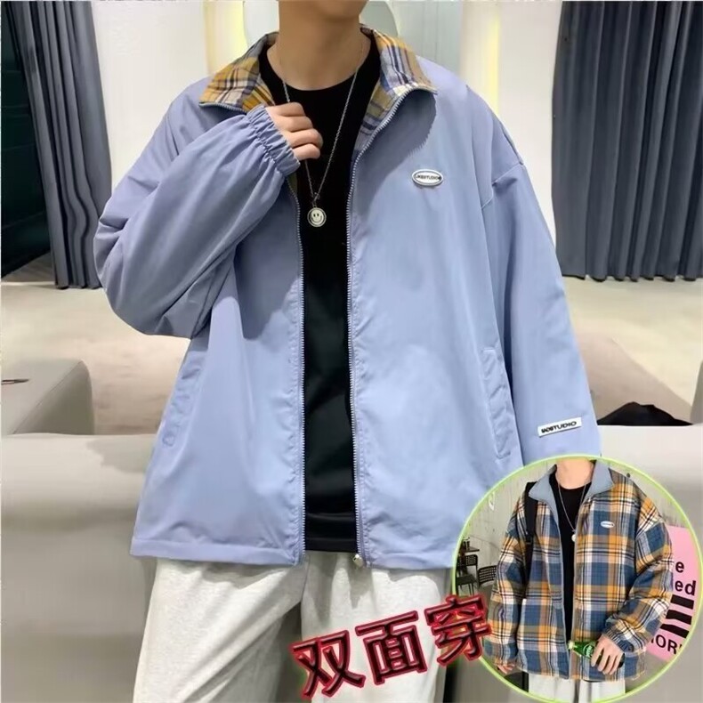 休闲联名复古港风格子衬衫男长袖春秋季宽松休闲衬衣外套616/P45,男装衬衫,星座506