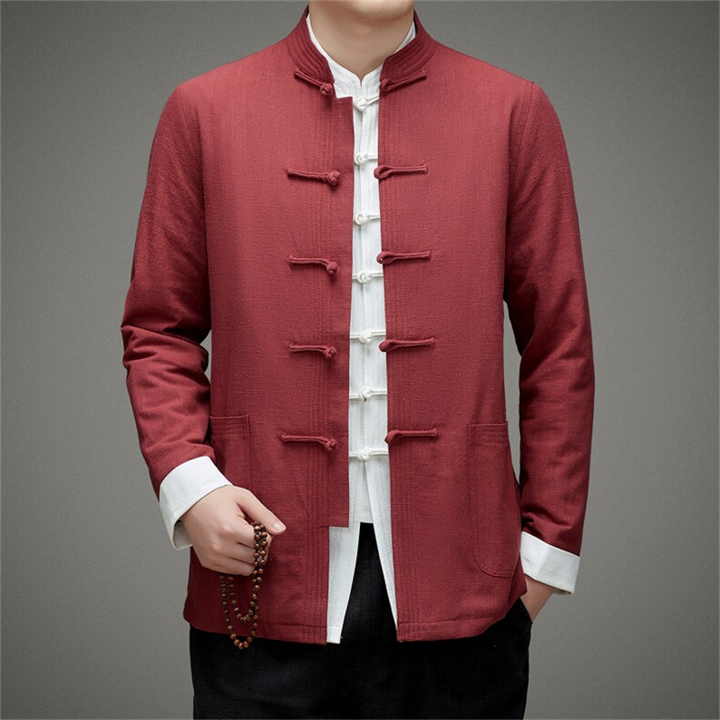 唐装2023年四季新款男式风男高端复古唐装两件套装，男装民族服装，电商B360