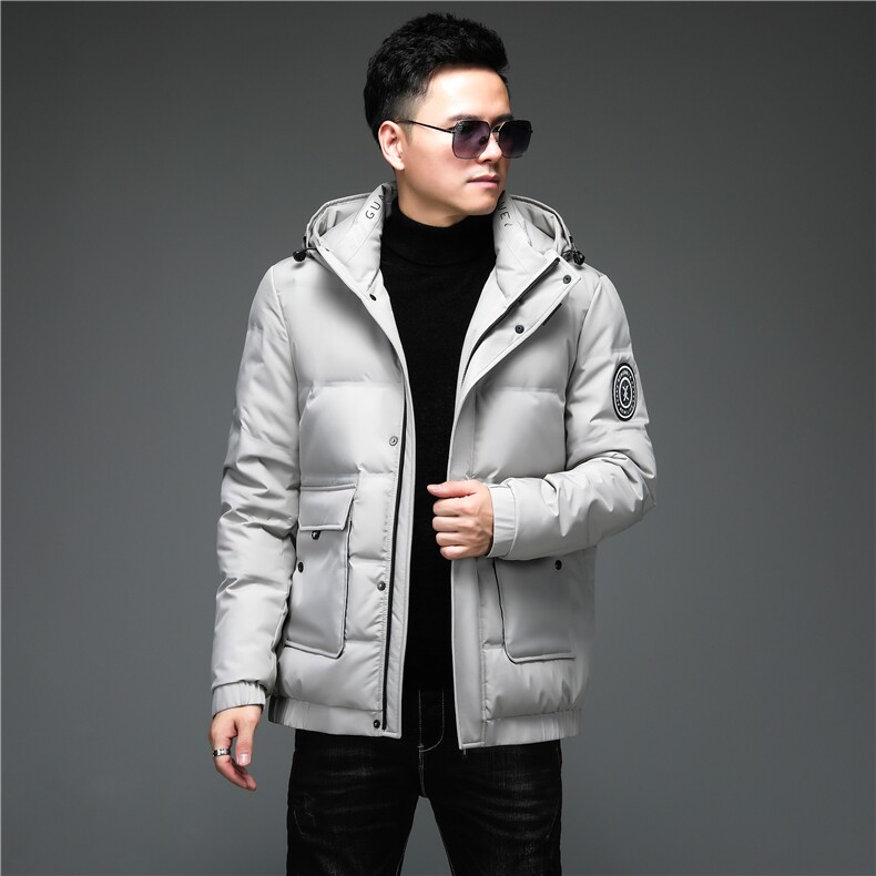 中长款白鸭绒羽绒服中年爸爸装连帽羽绒休闲外套男ALXB8818-P285,男装羽绒服,电商B212（原钱塘6029）