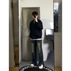 自家图，cleanfit牛仔裤男设计感小众秋冬裤子-KZA33-P65，男装牛仔裤，星座1007（原301D）