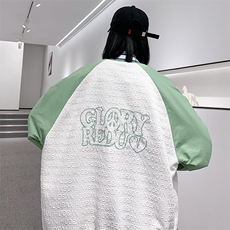 秋装新款百搭夹克棒球服男女同款中性风情侣款刺绣外套8013-P95，男装夹克，电商A441-1