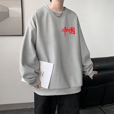 华夫格卫衣圆领卫衣男大码长袖t恤男外套HW76276-P30，男装卫衣，电商A040
