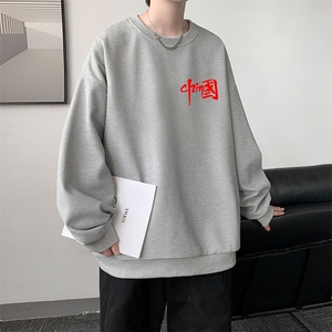 华夫格卫衣圆领卫衣男大码长袖t恤男外套 HW76276-P30图片