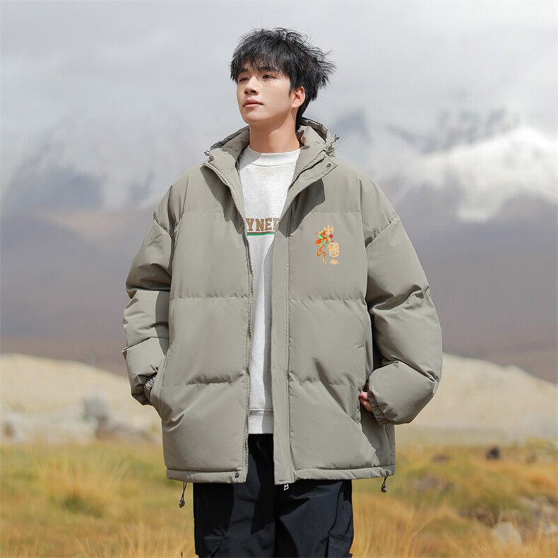 现货抖音得物可供视频三防加厚羽绒连帽棉衣外套面包棉服85559,男装棉衣,电商A486