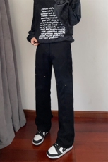 B221美式ins高街暗黑小众铆钉迷彩牛仔裤LK24386-特P46控78，男装休闲裤，电商B221