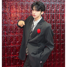（图）2025春立体花朵宽松西装小众显瘦高级外套5023-P108，男装西服，星座910-5