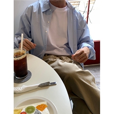 衬衫男士长袖春内搭夏季休闲外套潮雅痞帅气宽松衬衣3418P45，男装衬衫，星座710