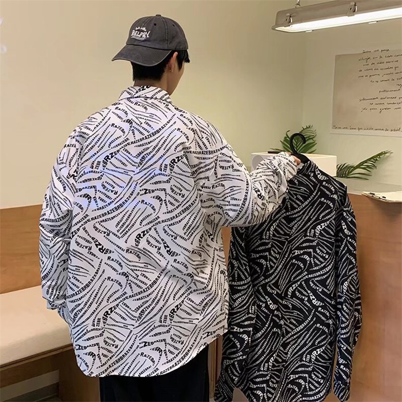 长袖衬衫春款男港风潮流C024P32,男装衬衫,星座1116-2