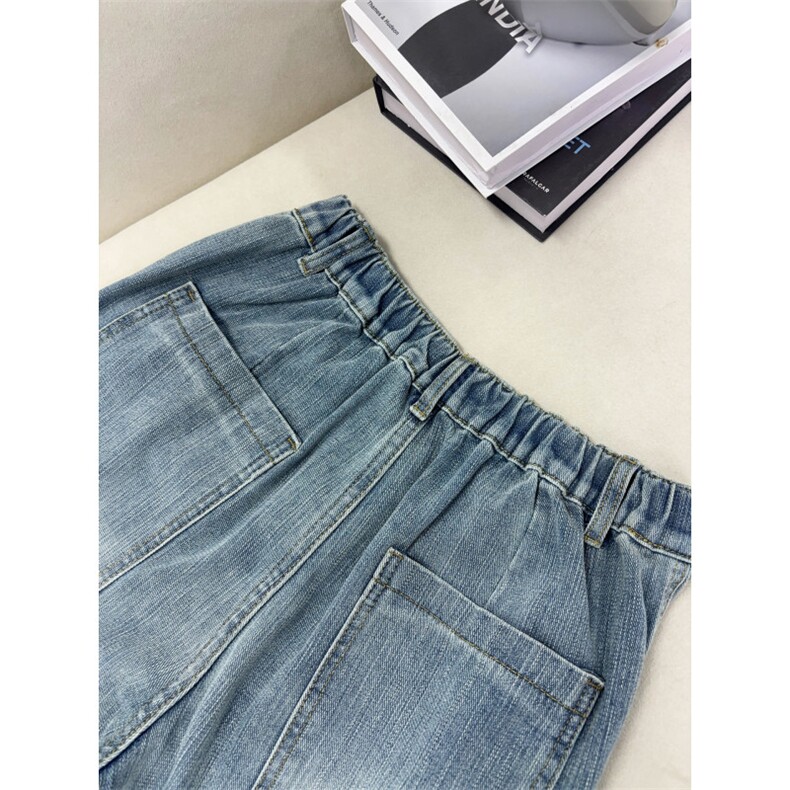B221美式ins高街暗黑宽松直筒竹节纹工装牛仔裤LK26614-特P55控98,男装牛仔裤,电商B221