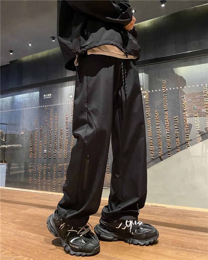 24春季新款机能潮流拉链防水冲锋裤休闲裤B315-K23521-p50控69,男装休闲裤,电商B315