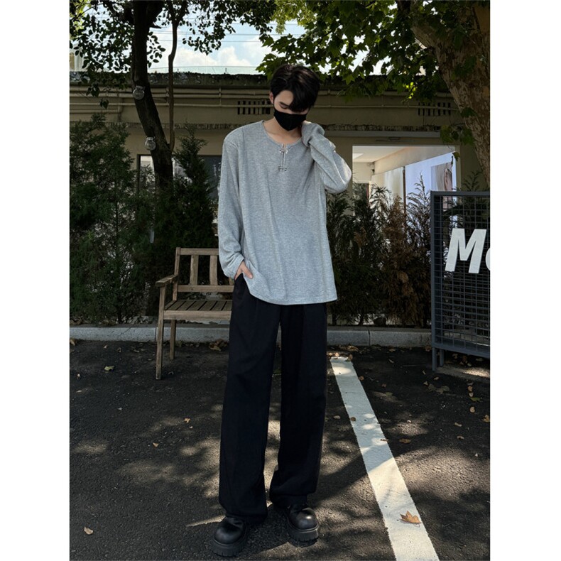 现货！垫肩韩系金属扣设计小众长袖1005-FWCX03-P58,男装卫衣,星座1005