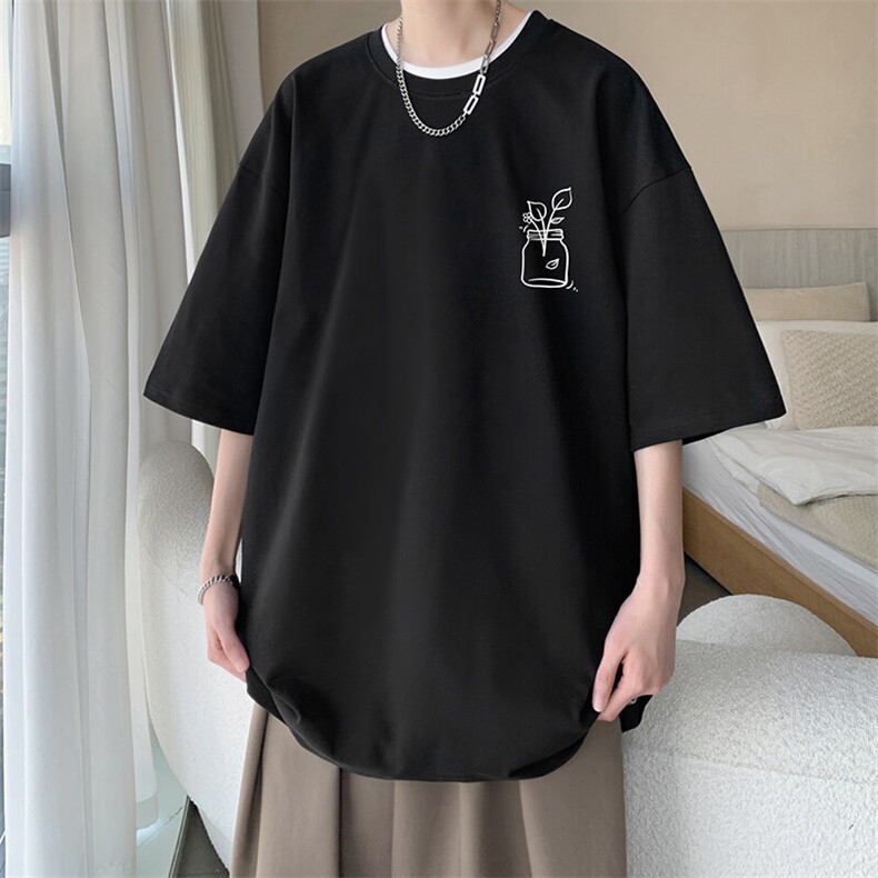 230g重磅纯棉短袖t恤男大码半袖半截袖DX17430-P20,男装T恤,电商A040