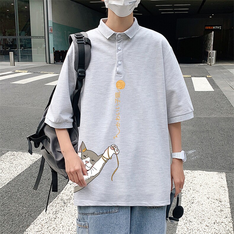PL57013-P35翻领短袖polo衫男大码胖子半袖t恤男有领保罗衫模特,男装Polo衫,电商A040