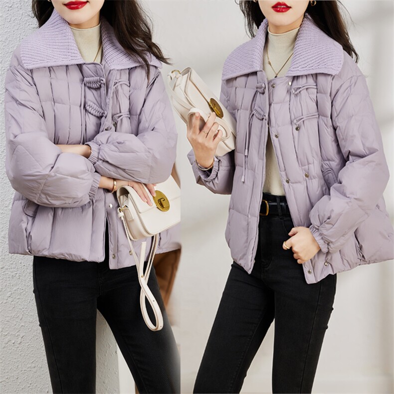 2024冬季羽绒服外套白鸭绒休闲/淑女时尚潮流，女装羽绒服，木橙西子