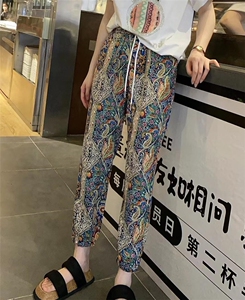 现货：防晒裤，松紧腰收口图片