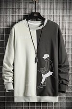 青少年t恤男长袖中上衣服男士卫衣春秋款潮流打底衫DS982T，男装卫衣，电商A102