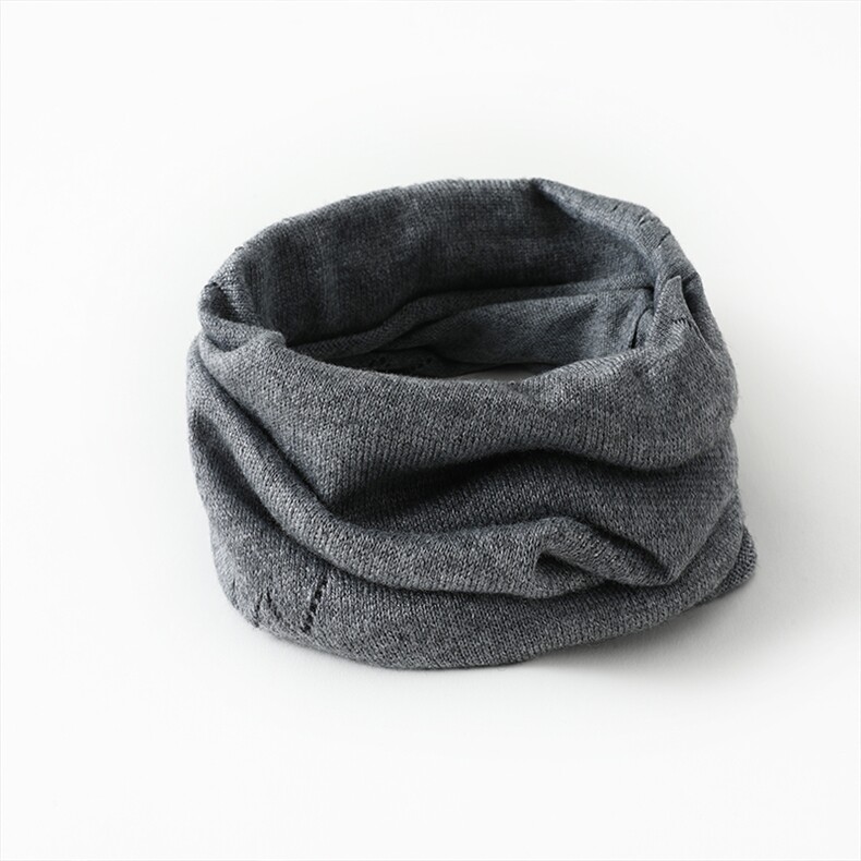 春秋2025年时尚百搭通勤简约卷边波纹花脖套，围巾，天盛羊绒