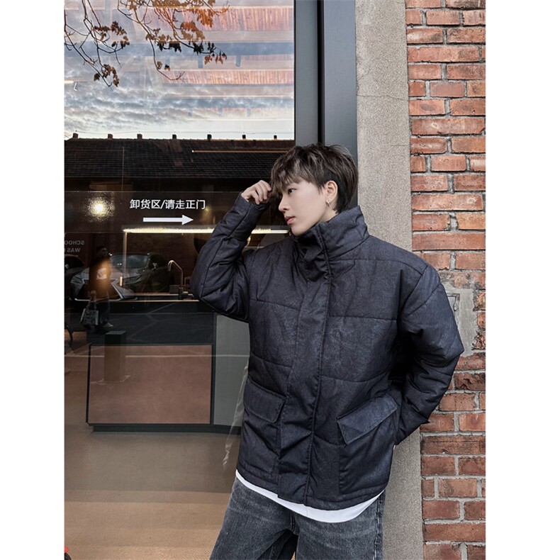 《自拍图》秋冬季立领棉衣外套ins潮牌宽松加厚棉袄棉服MK42-P95,男装棉衣,星座1109-3