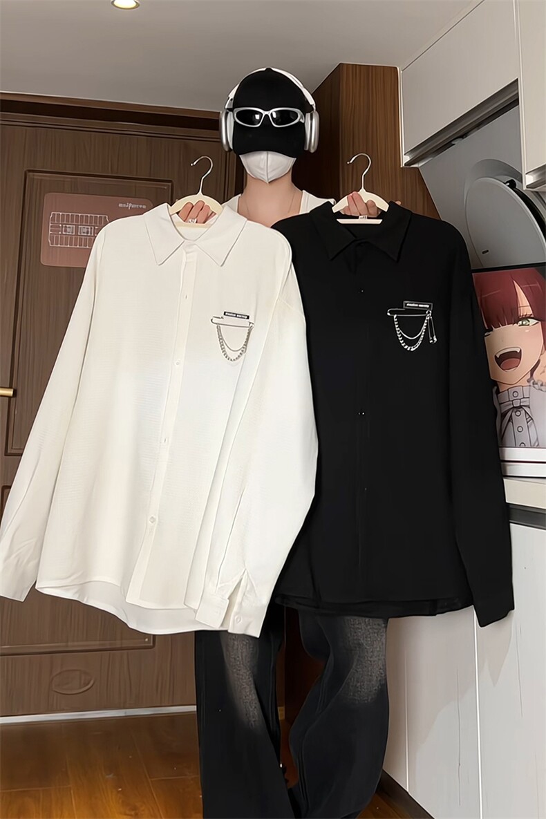 厚款宽松长袖衬衫男KD630-P30,男装衬衫,电商D312-1