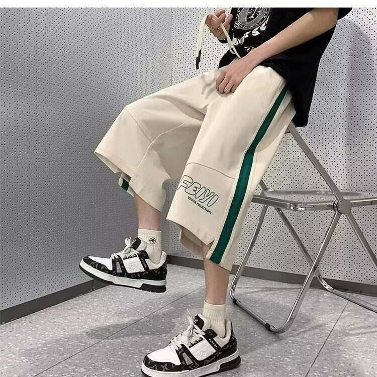 美式休闲运动七分裤男夏薄款八分马裤过膝潮短裤D111-310B-1-P28,男装牛仔裤,星座310B-1