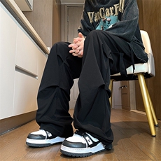 春装新款现货休闲裤男工装个性大码宽松潮男百搭长裤子，男装休闲裤，电商A141