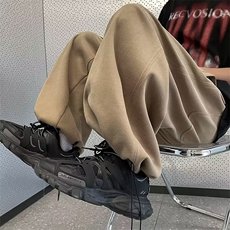 束脚裤男韩版潮纯色高街帅2024夏季新款ins宽松百搭长裤K3872-P43，男装休闲裤，星座412-3