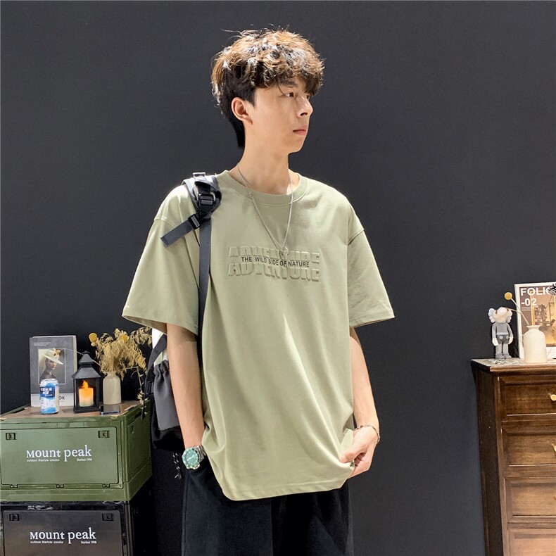 现货502-2-FT109-38钢印立体字母短袖男,男装T恤,星座502-2（原1014A）