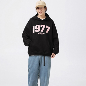 春秋无影墙套头圆领印花连帽情侣卫衣休闲百搭MYY-W5521-P45控69图片