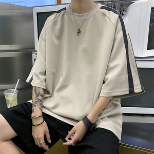 美式潮牌百搭运动半袖夏季新款小众设计感短袖T恤 现货T1712-P26图片