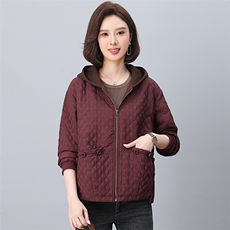 2024秋装新款时尚连帽拼接刺绣外套，女装短外套，鑫鑫格